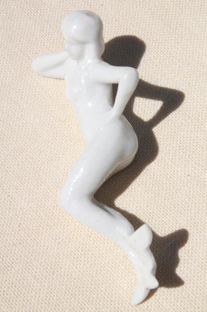 photo of tiny china mermaid figurine or fish bowl tank ornament, vintage German porcelain #9