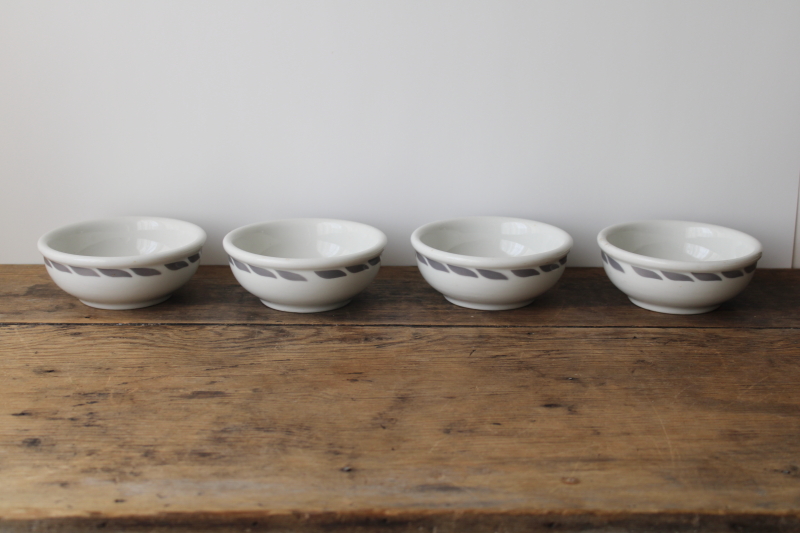 photo of tiny ironstone china cereal bowls, mid century modern vintage restaurant ware  #2