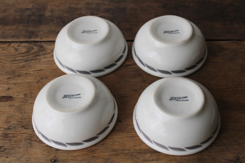 photo of tiny ironstone china cereal bowls, mid century modern vintage restaurant ware  #5