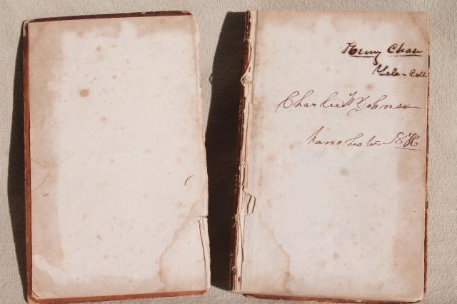 photo of tiny leather bound pocket book dated 1837, Night Thoughts 19th century antique edition  #3