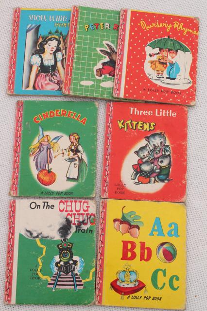 photo of tiny mini books library Lolly Pop 40s 50s vintage children's Lollipop book collection #6
