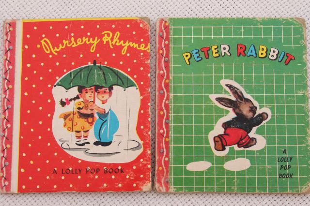 photo of tiny mini books library Lolly Pop 40s 50s vintage children's Lollipop book collection #11