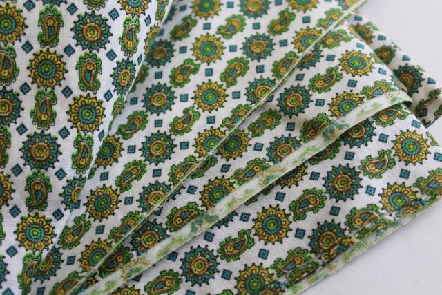 photo of tiny paisley foulard print cotton fabric, mid-century vintage menswear style #2