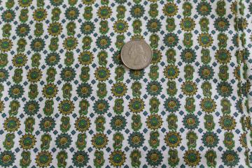 catalog photo of tiny paisley foulard print cotton fabric, mid-century vintage menswear style