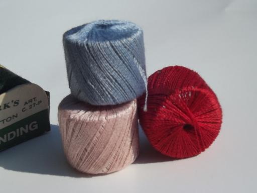 photo of tiny spools vintage darning cotton, retro colors for anklets, bobby socks #3