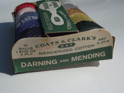 photo of tiny spools vintage darning cotton, retro colors for anklets, bobby socks #4