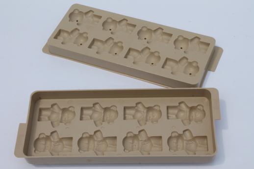 photo of tiny teddies teddy bears, heavy plastic mold for chocolate, candy, butter #1