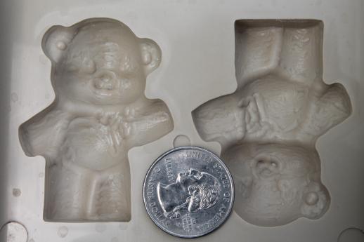 photo of tiny teddies teddy bears, heavy plastic mold for chocolate, candy, butter #2