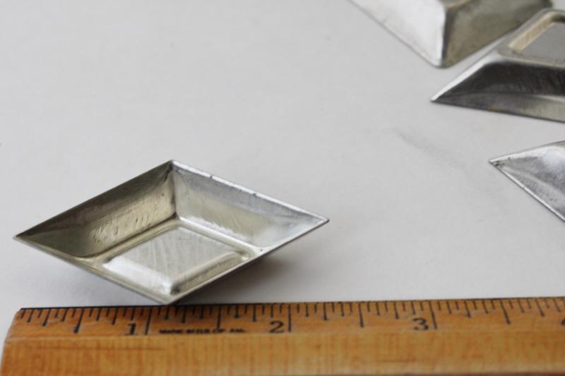 photo of tiny tinned steel molds for chocolate candy, soap, individual wax melts etc. #4