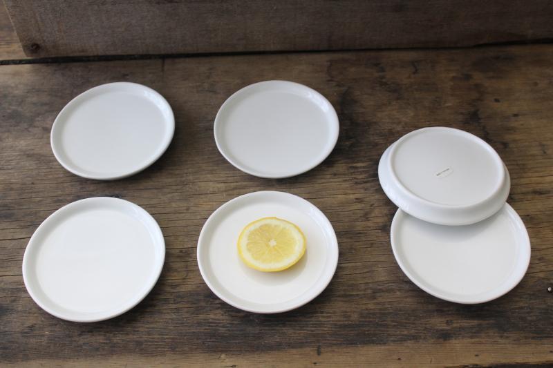 photo of tiny white porcelain plates, side dishes or butter pats? drink coasters? #1