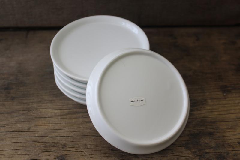 photo of tiny white porcelain plates, side dishes or butter pats? drink coasters? #3