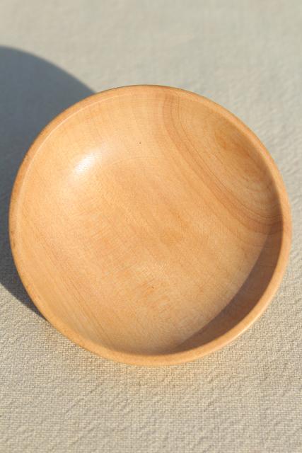 photo of tiny wood bowls made in Japan, set of vintage condiment dishes for dipping sauces etc. #5