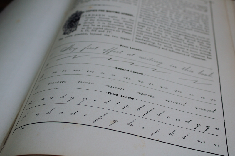 photo of two big antique books of Victorian era proper manners & etiquette, social & business forms, writing letters  #8