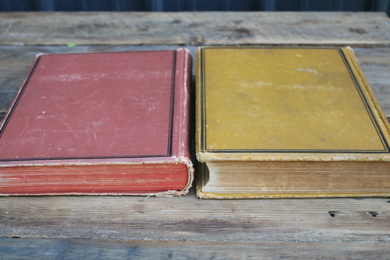 photo of two big antique books of Victorian era proper manners & etiquette, social & business forms, writing letters  #18
