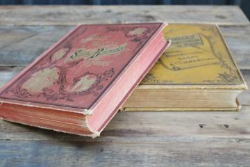 two big antique books of Victorian era proper manners & etiquette, social & business forms, writing letters 