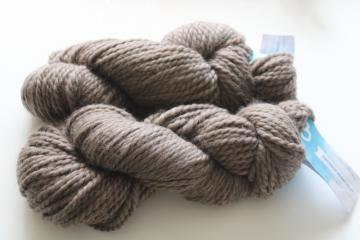two hanks Peru Cloudborn superwash merino wool bulky chunky weight yarn, stone heather color 