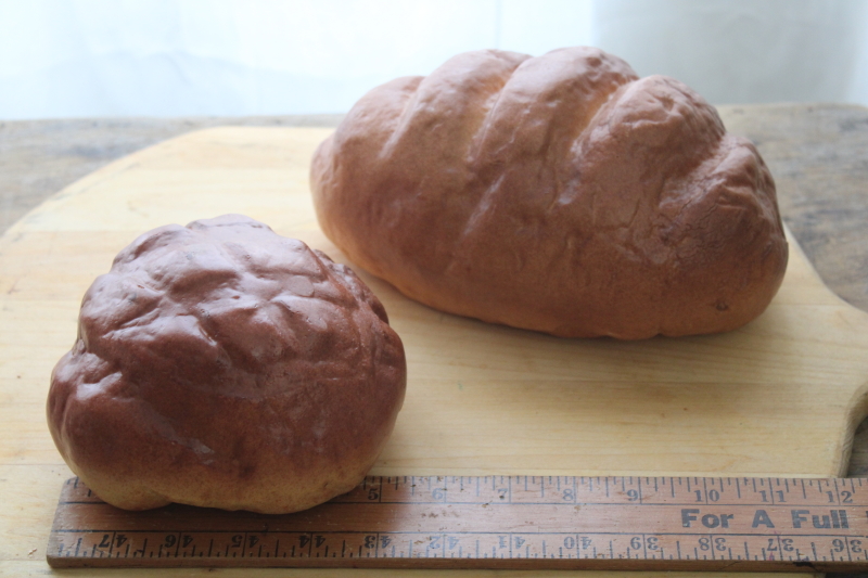 photo of two loaves life size faux bread photo stylist prop, french country farmhouse style decor fake food #3