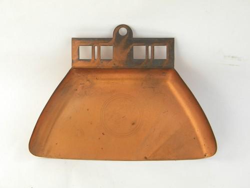 photo of two vintage copper arts & crafts mission crumb pans bungalow table #4