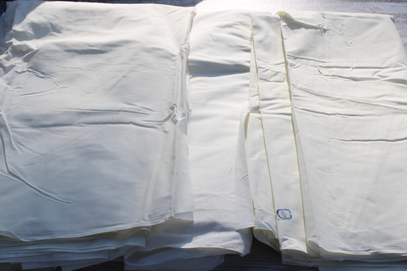 photo of unbleached cotton sheeting, lot of vintage fabric for quilting, farmhouse slipcovers etc #1