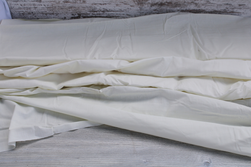 photo of unbleached cotton sheeting, lot of vintage fabric for quilting, farmhouse slipcovers etc #2