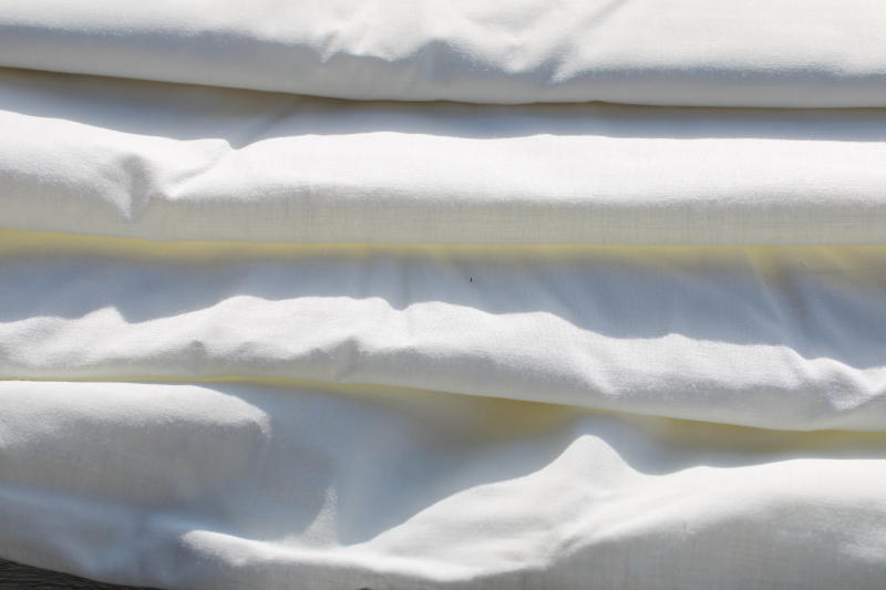 photo of unbleached cotton sheeting, lot of vintage fabric for quilting, farmhouse slipcovers etc #9