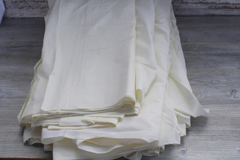 photo of unbleached cotton sheeting, lot of vintage fabric for quilting, farmhouse slipcovers etc #10