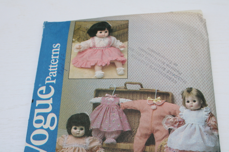 photo of uncut vintage Vogue sewing pattern, baby doll clothes Madame Alexander Puddin etc, 13 to 15 tall #2