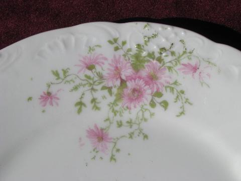 photo of unmarked antique porcelain plates for 8, vintage Limoges or Germany? #4