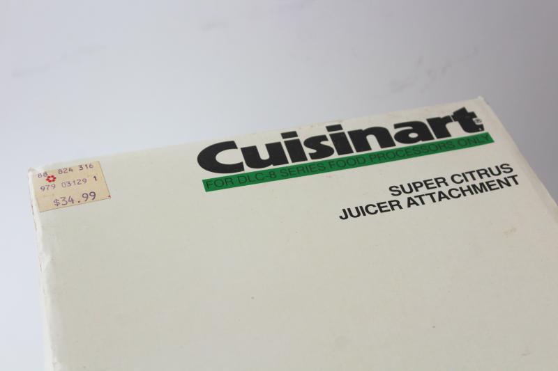 photo of unused Cuisinart model DLC8 food processor juicer & strainer OEM accessories in box #7