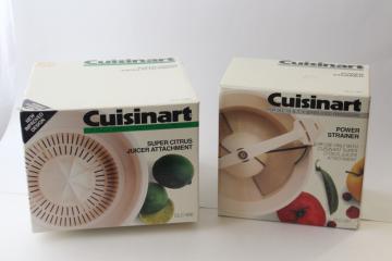 unused Cuisinart model DLC8 food processor juicer & strainer OEM accessories in box