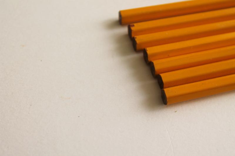 photo of unused Dixon Ticonderoga #2 pencils in original printed box, mid-century vintage #4