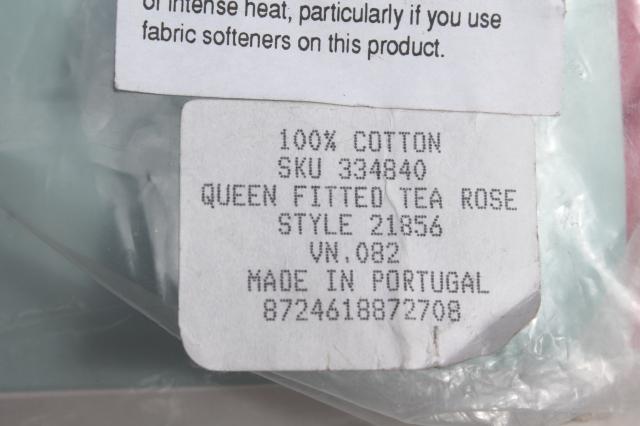 photo of unused Lands End cotton flannel bedding, queen fitted sheets & pillowcases #3