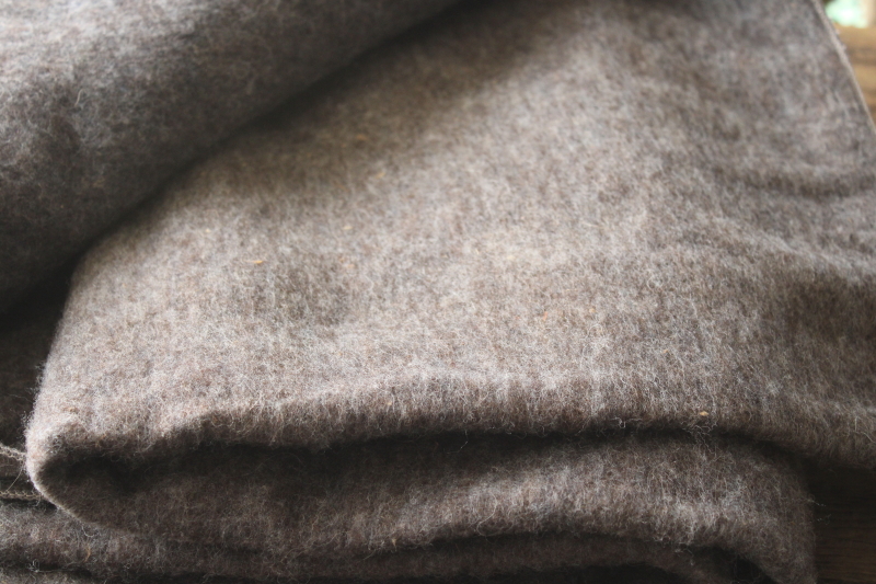 photo of unused vintage Ashland Mills blanket, soft thick wool blend camp blanket American made #4