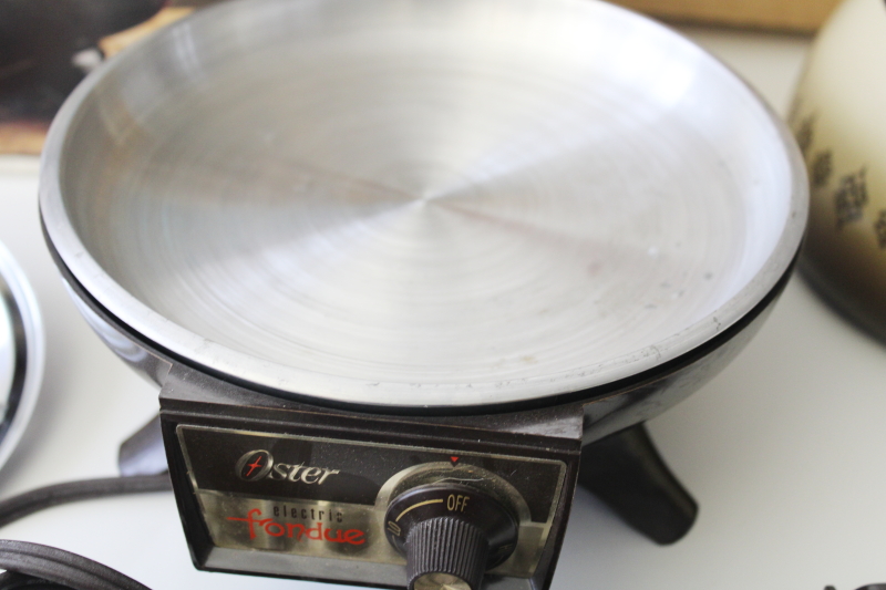 photo of unused vintage Oster electric fondue pot w/ manual, complete set in box #5