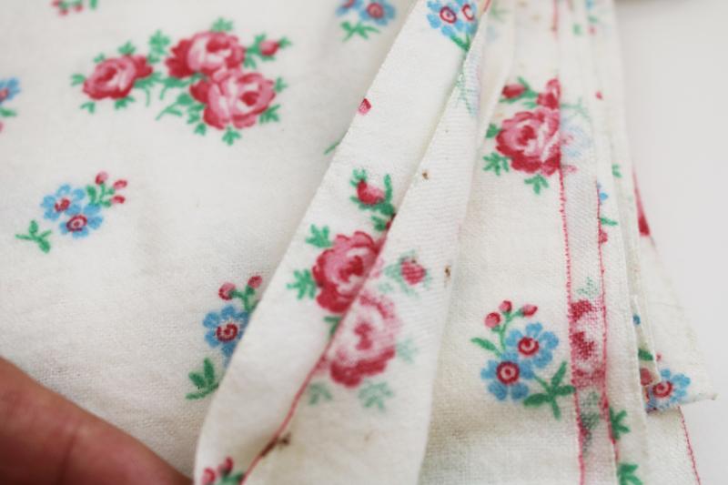 photo of unused vintage cotton flannel fabric w/ White Star Mills hang tag #5