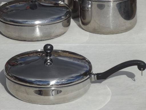 photo of used Farberware aluminum clad stainless cookware, skillet frying pans & pots #3