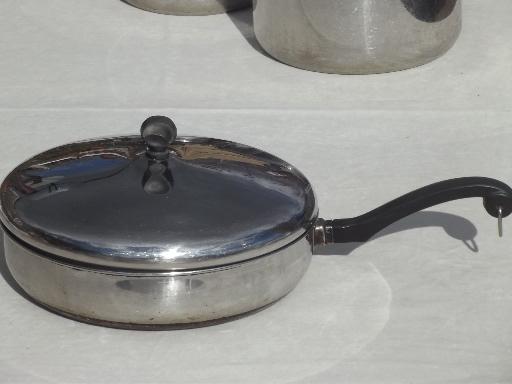 photo of used Farberware aluminum clad stainless cookware, skillet frying pans & pots #4