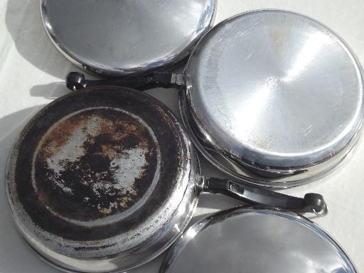 photo of used Farberware aluminum clad stainless cookware, skillet frying pans & pots #6