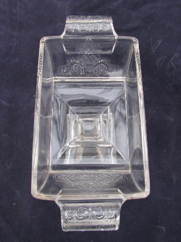 photo of very large antique EAPG vintage pattern glass comport w/ lid, some damage #4