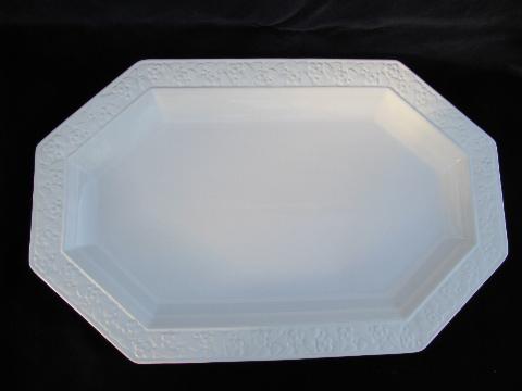 photo of very large white ceramic platter, Portugal pottery #1