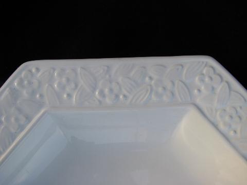 photo of very large white ceramic platter, Portugal pottery #2