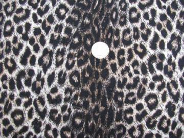 catalog photo of vintage 100% cotton flannel fabric, wide, leopard spots print