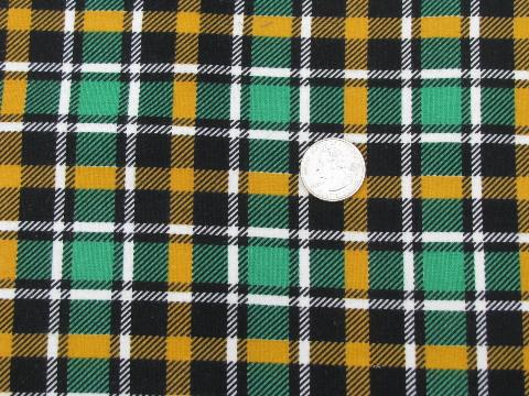 photo of vintage 100% cotton flannel fabric, work shirt plaid, soft and thick #1