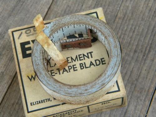 photo of vintage 12 ft Evans measuring tape replacement part w/original box #2