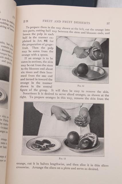 photo of vintage 1918 Women's Institute Library of Cookery, cooking textbooks antique cook books #3