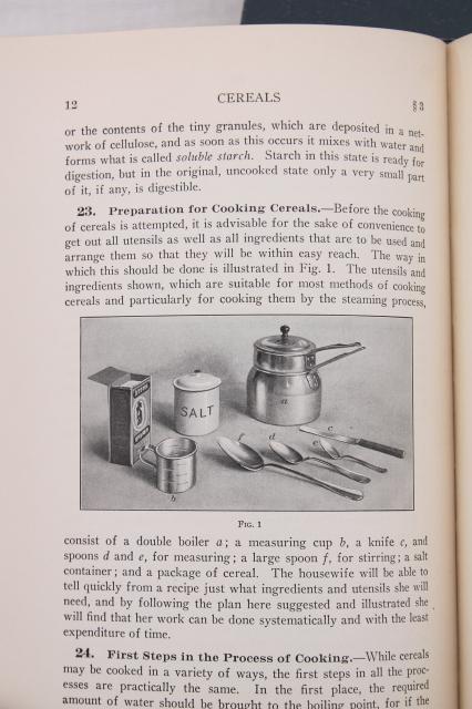 photo of vintage 1918 Women's Institute Library of Cookery, cooking textbooks antique cook books #10