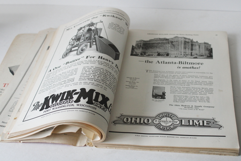 photo of vintage 1925 American Builder magazine, ads & home building designs, architecture, construction  #5