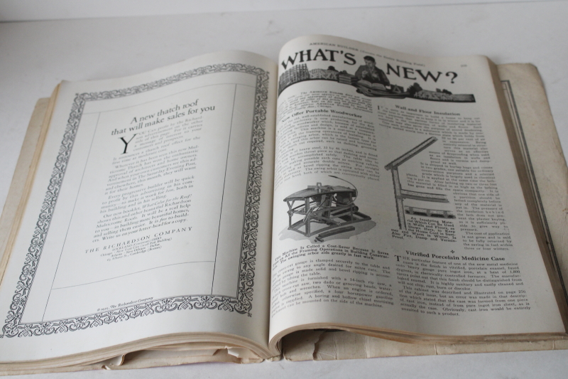 photo of vintage 1925 American Builder magazine, ads & home building designs, architecture, construction  #8