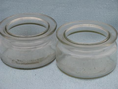 photo of vintage 1930s depression glass kitchen / pantry storage canister jars #2