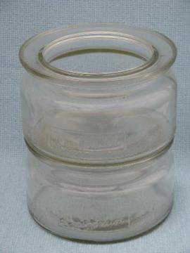 catalog photo of vintage 1930s depression glass kitchen / pantry storage canister jars